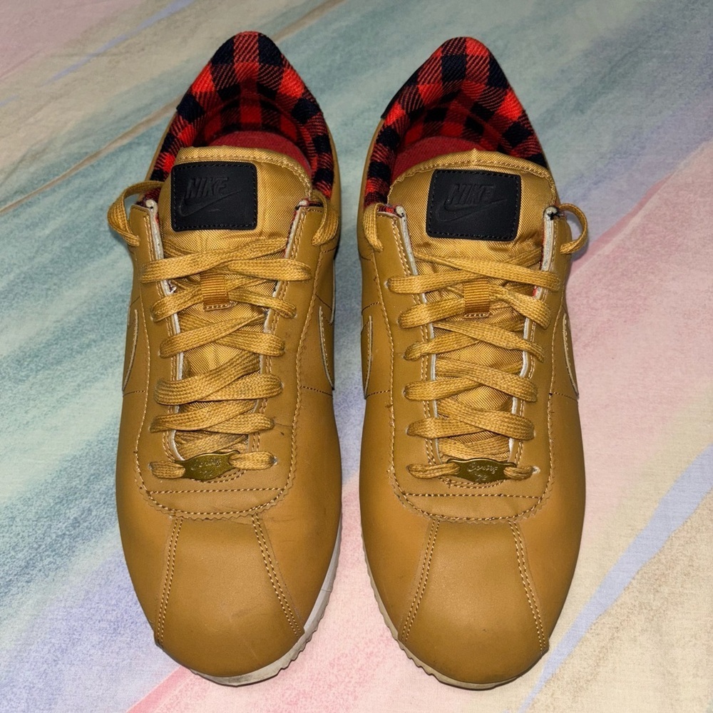 Nike Cortez basic premium classic 72 sneakers size 10.5 men Wheat PLAID - Picture 5 of 9